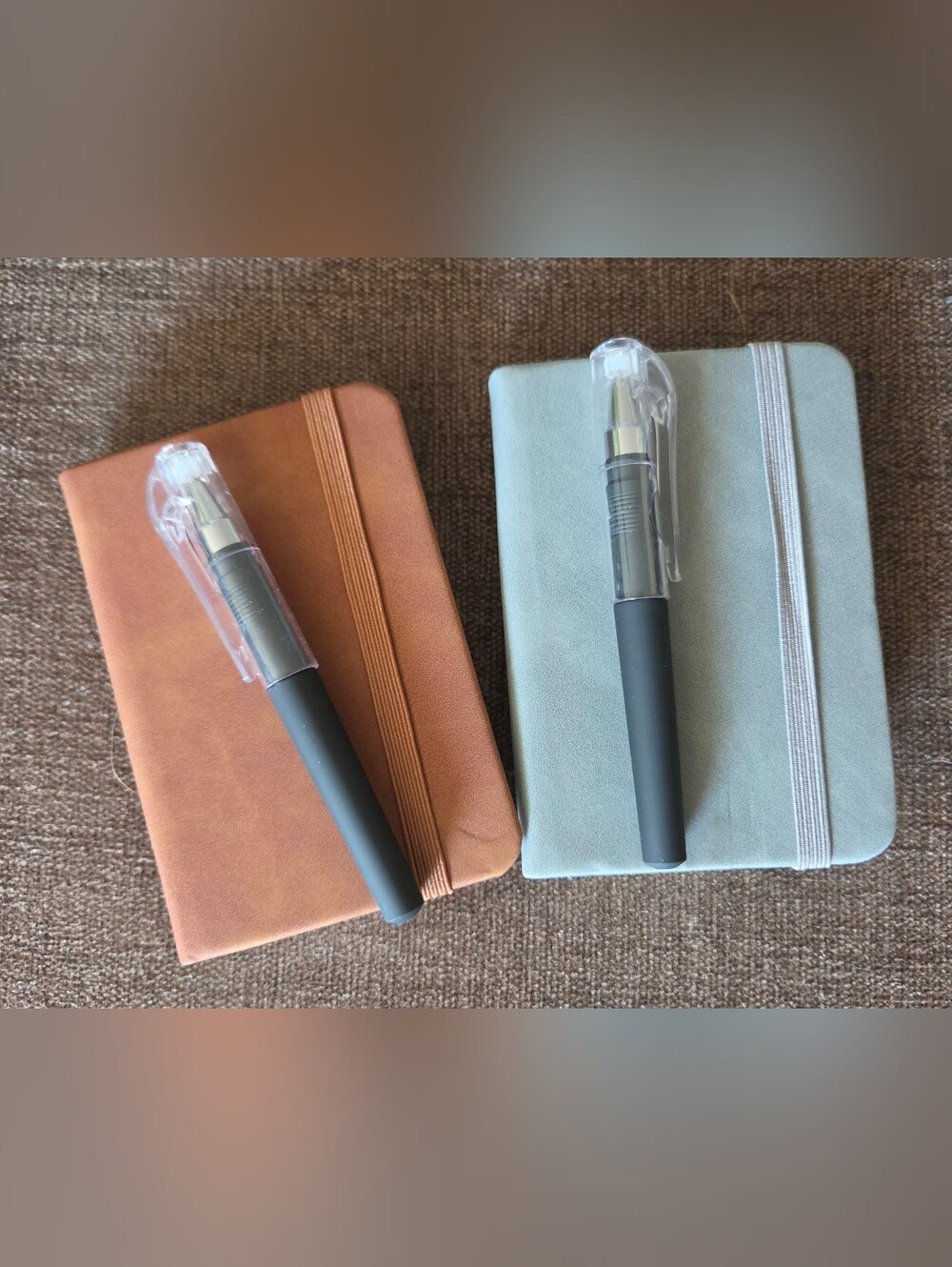 ✨ 2 Mini Vegan-Style Leather Notebooks + Pens ✨